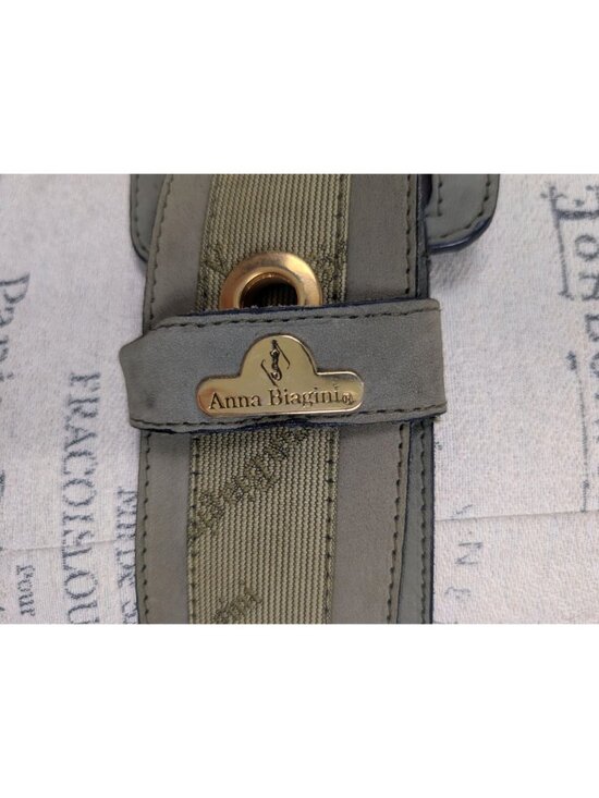 Vintage 90s Anna Biagini Belt Small Wide Green Suede
